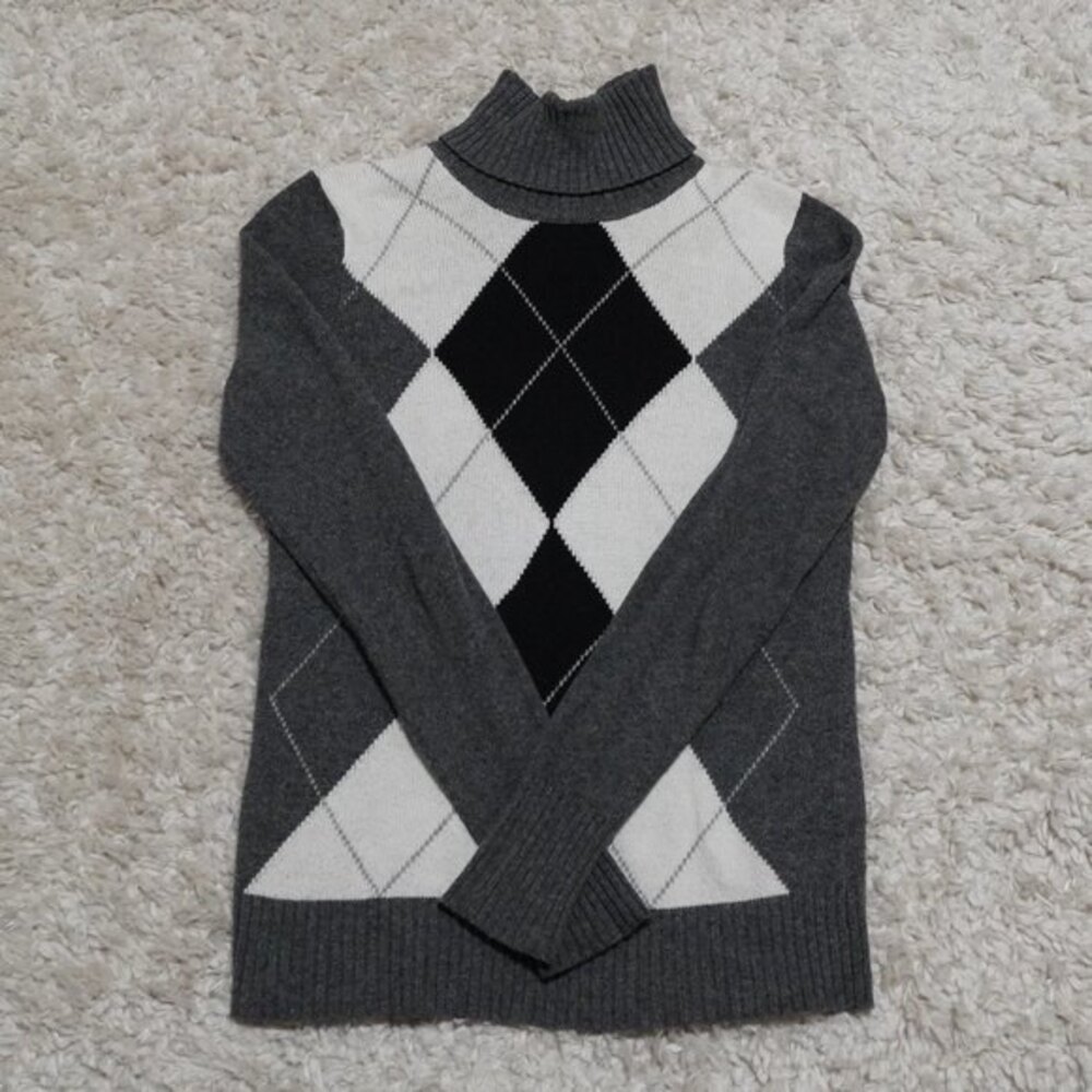 Old Navy Black & Gray Turtleneck Size Small